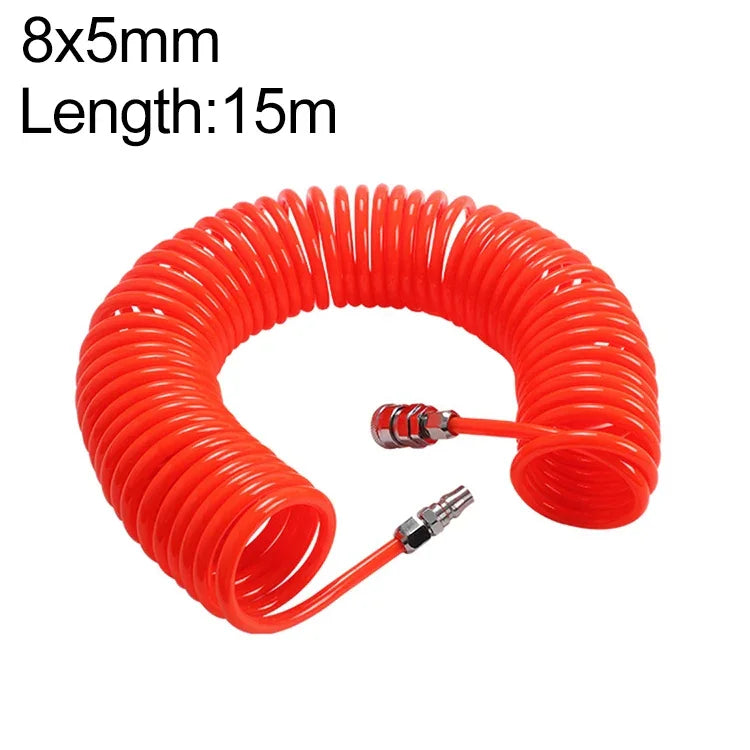 LAIZE Compressor Air Flexible PU Spring Tube with Connector, 8x5mm, 3m, with Connector, 8x5mm, 6m, with Connector, 8x5mm, 9m, with Connector, 8x5mm, 12m, with Connector, 8x5mm, 15m, with Connector, 10x6.5mm, 6m, with Connector                          ...