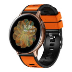 Plain Weave Two-color Silicone Watch Band, For Samsung Galaxy Watch 5 40mm / 44mm
