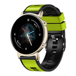 Plain Weave Two-color Silicone Watch Band, For Samsung Galaxy Watch 5 40mm / 44mm