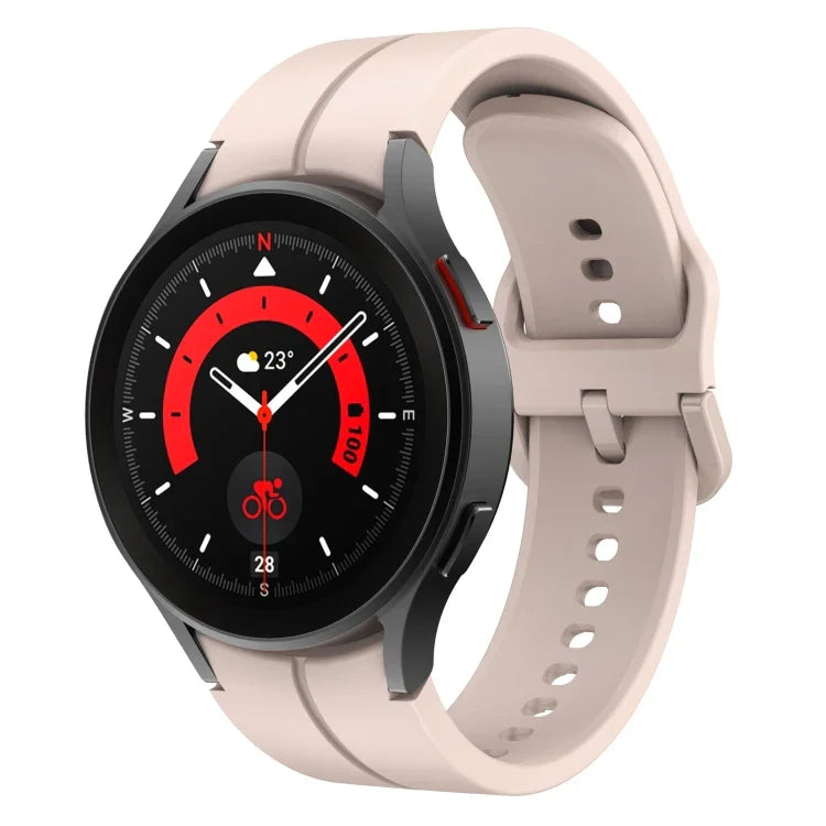 Colorful Buckle Silicone Watch Band, For Samsung Galaxy Watch 5 Pro 45mm