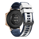 Plain Weave Two-color Silicone Watch Band, For Samsung Galaxy Watch 5 Pro 45mm