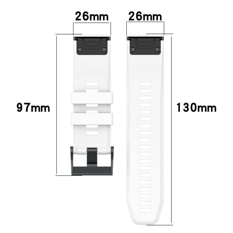 Two-color Silicone Watch Band, For Garmin Fenix 7, For Garmin Fenix 7X
