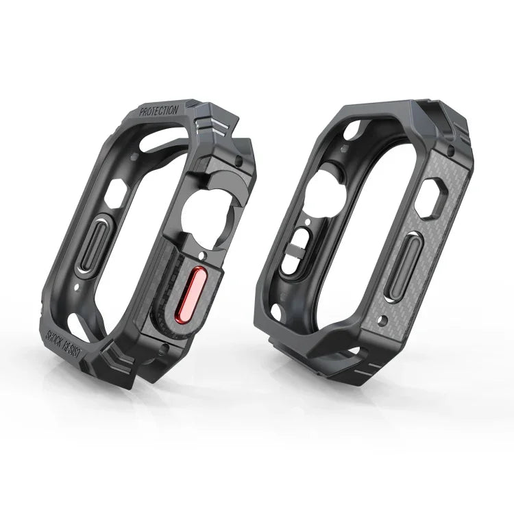 TPU + PC Carbon Fiber Shockproof Case For Apple Watch, Ultra 3 / 2 / 1 49mm