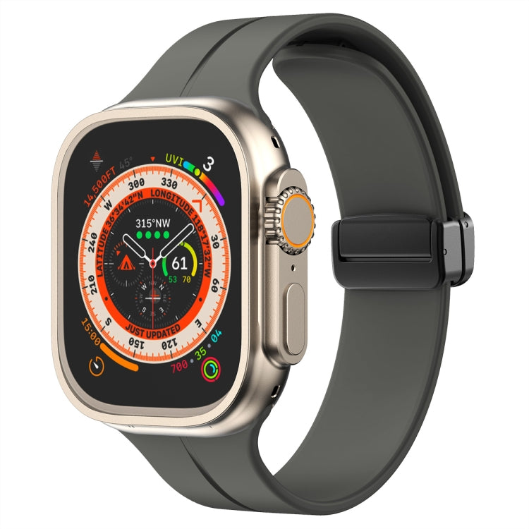 Solid Color Silicone Watch Band, For Apple Watch Series 8&7 41mm / SE 2&6&SE&5&4 40mm / 3&2&1 38mm, For Apple Watch Ultra 49mm / Series 8&7 45mm / SE 2&6&SE&5&4 44mm