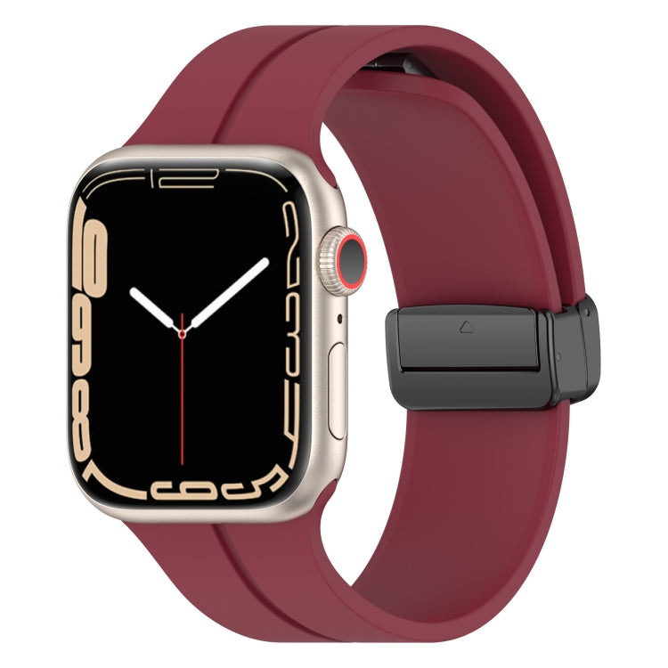 Solid Color Silicone Watch Band, For Apple Watch Series 8&7 41mm / SE 2&6&SE&5&4 40mm / 3&2&1 38mm, For Apple Watch Ultra 49mm / Series 8&7 45mm / SE 2&6&SE&5&4 44mm