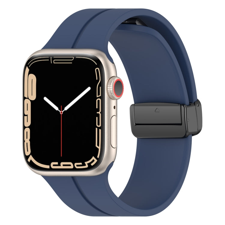 Solid Color Silicone Watch Band, For Apple Watch Series 8&7 41mm / SE 2&6&SE&5&4 40mm / 3&2&1 38mm, For Apple Watch Ultra 49mm / Series 8&7 45mm / SE 2&6&SE&5&4 44mm