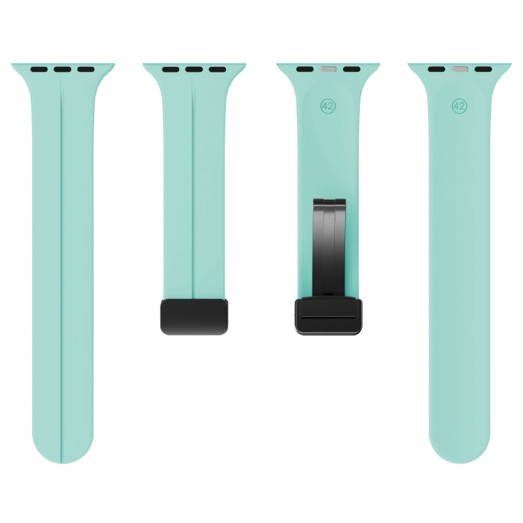 Solid Color Silicone Watch Band, For Apple Watch Series 8&7 41mm / SE 2&6&SE&5&4 40mm / 3&2&1 38mm, For Apple Watch Ultra 49mm / Series 8&7 45mm / SE 2&6&SE&5&4 44mm