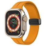 Solid Color Silicone Watch Band, For Apple Watch Series 8&7 41mm / SE 2&6&SE&5&4 40mm / 3&2&1 38mm, For Apple Watch Ultra 49mm / Series 8&7 45mm / SE 2&6&SE&5&4 44mm