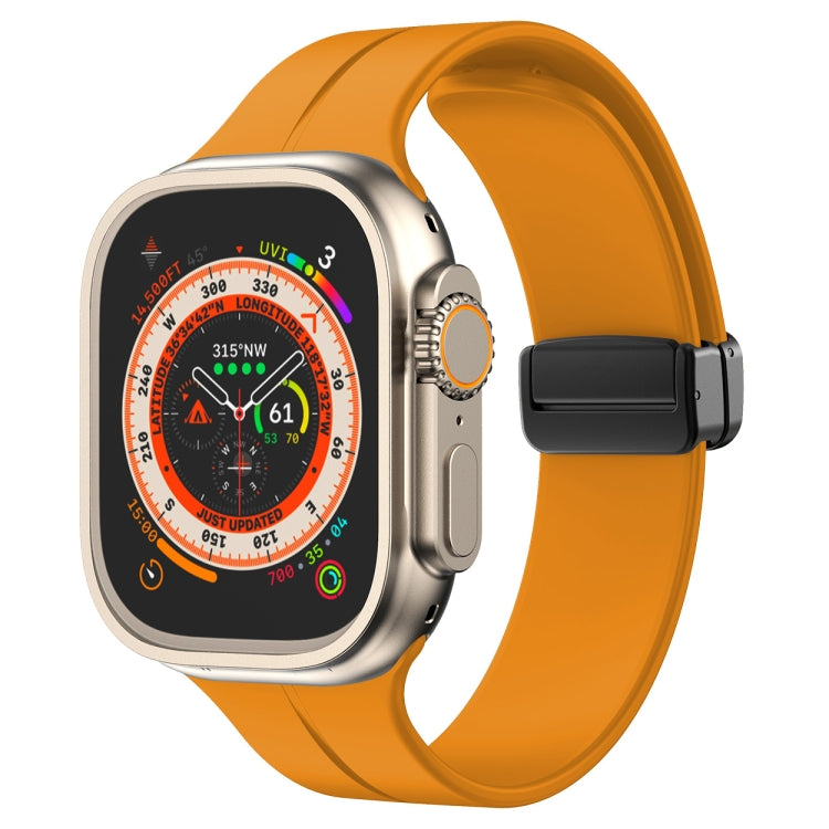 Solid Color Silicone Watch Band, For Apple Watch Series 8&7 41mm / SE 2&6&SE&5&4 40mm / 3&2&1 38mm, For Apple Watch Ultra 49mm / Series 8&7 45mm / SE 2&6&SE&5&4 44mm