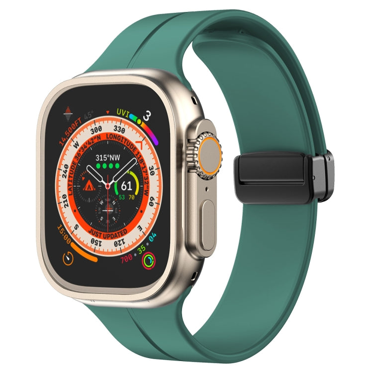 Solid Color Silicone Watch Band, For Apple Watch Series 8&7 41mm / SE 2&6&SE&5&4 40mm / 3&2&1 38mm, For Apple Watch Ultra 49mm / Series 8&7 45mm / SE 2&6&SE&5&4 44mm