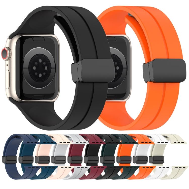 Solid Color Silicone Watch Band, For Apple Watch Series 8&7 41mm / SE 2&6&SE&5&4 40mm / 3&2&1 38mm, For Apple Watch Ultra 49mm / Series 8&7 45mm / SE 2&6&SE&5&4 44mm