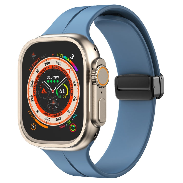 Solid Color Silicone Watch Band, For Apple Watch Series 8&7 41mm / SE 2&6&SE&5&4 40mm / 3&2&1 38mm, For Apple Watch Ultra 49mm / Series 8&7 45mm / SE 2&6&SE&5&4 44mm
