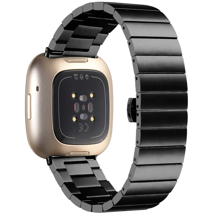 Universal Butterfly Buckle Metal Watch Band, For Fitbit Versa 3 / Sense, For Fitbit Versa 4 / Sense 2