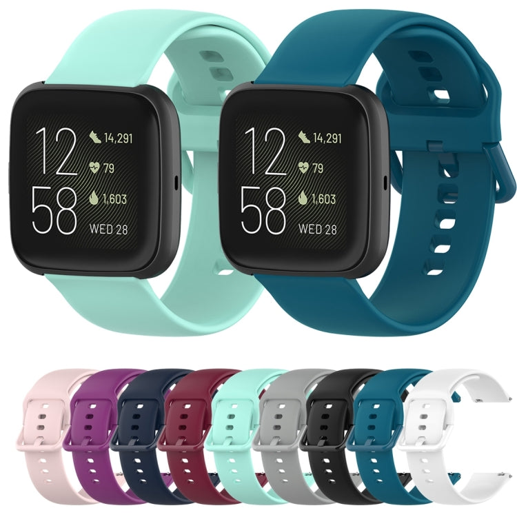 Color Buckle Silicone Wrist Strap Watch Band for Fitbit Versa 2 / Versa / Versa Lite / Blaze, Size: S, Size: L