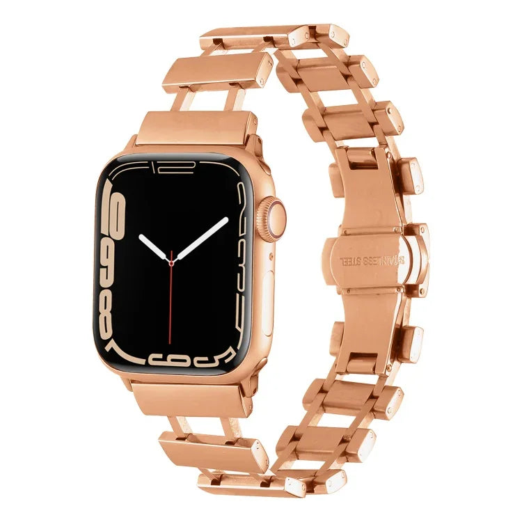 Hollow Stainless Steel Watch Band, For Apple Watch Ultra 49mm / Series 8&7 45mm, For Apple Watch Series 8&7 41mm / SE 2&6&SE&5&4 40mm