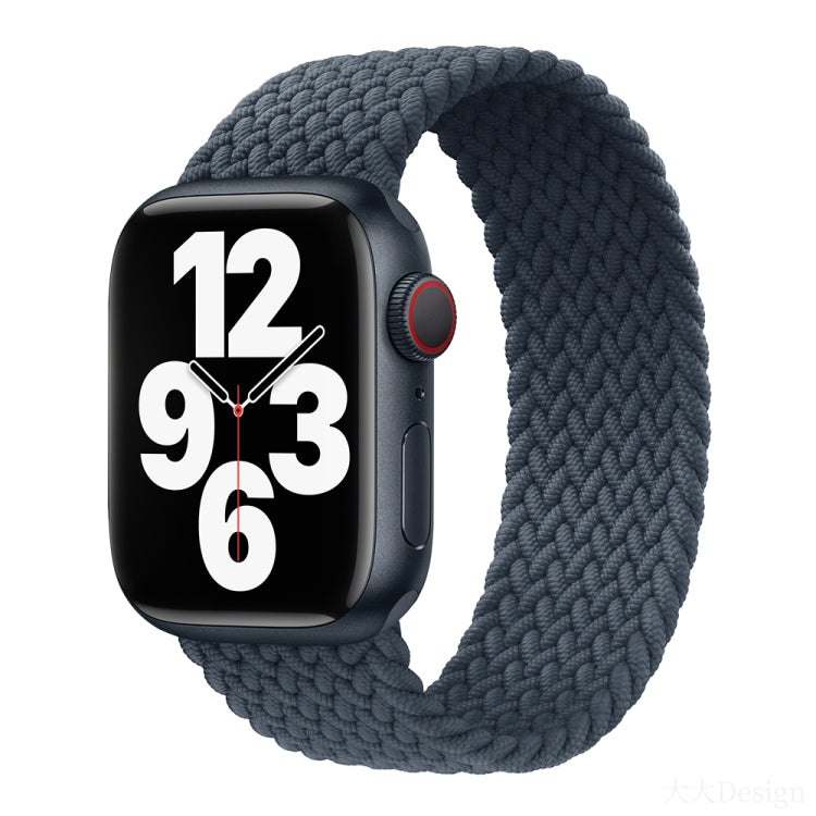 Nylon Single-turn Braided Watch Band For Apple Watch Series 8&7 41mm / SE 2&6&SE&5&4 40mm / 3&2&1 38mm, For Apple Watch Series 8&7 41mm,135mm, For Apple Watch Series 8&7 41mm, 135mm