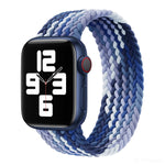 Nylon Single-turn Braided Watch Band For Apple Watch Series 8&7 41mm / SE 2&6&SE&5&4 40mm / 3&2&1 38mm, For Apple Watch Series 8&7 41mm,135mm, For Apple Watch Series 8&7 41mm, 135mm