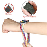 Nylon Single-turn Braided Watch Band For Apple Watch Series 8&7 41mm / SE 2&6&SE&5&4 40mm / 3&2&1 38mm, For Apple Watch Series 8&7 41mm,145mm, For Apple Watch Series 8&7 41mm, 145mm