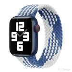 Nylon Single-turn Braided Watch Band For Apple Watch Series 8&7 41mm / SE 2&6&SE&5&4 40mm / 3&2&1 38mm, For Apple Watch Series 8&7 41mm,155mm, For Apple Watch Series 8&7 41mm, 155mm