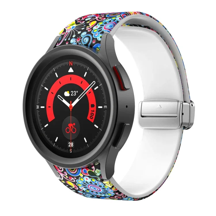 Magnetic Printed Silicone Watch Band, For Samsung Galaxy Watch5