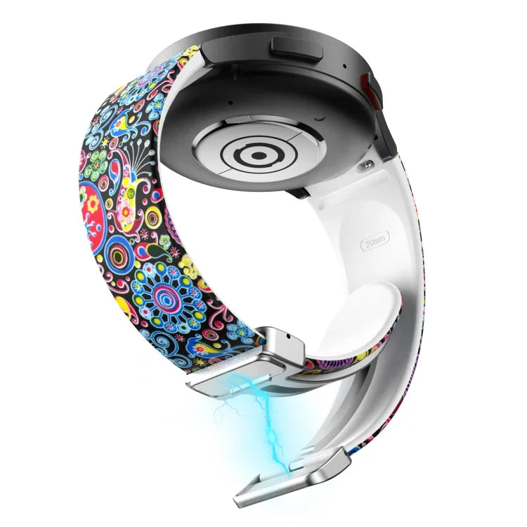 Magnetic Printed Silicone Watch Band, For Samsung Galaxy Watch5