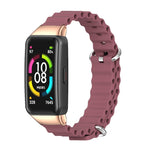 MIJOBS CS Marine Silicone Breathable Watch Band, For Huawei Band 6 / Honor Band 6, For Huawei Band 7 / 7 NFC