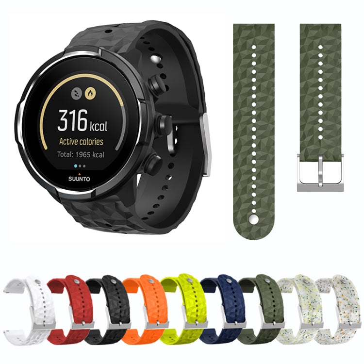 Rhombus Texture Silicone Watch Band, For Suunto 9