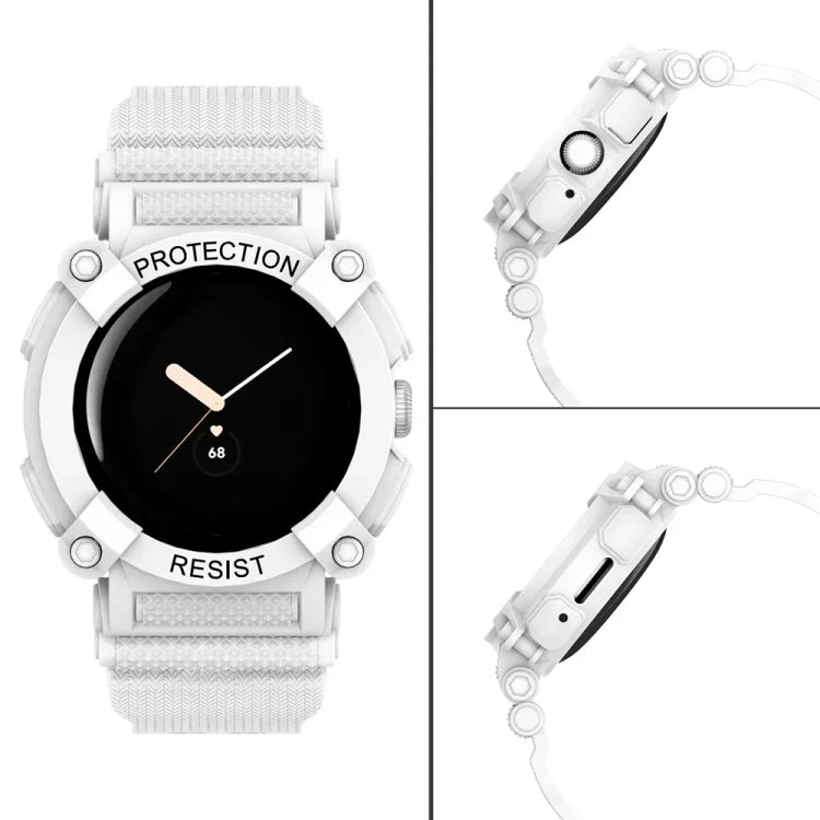 Three-proof Solid Color Integrated Watch Band, For Google Pixel Watch