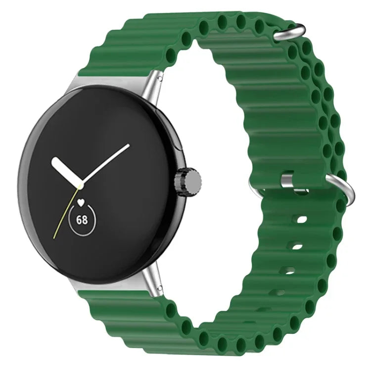 Ocean Silicone Watch Band, For Google Pixel Watch 4 / 3 / 2 / 1 41mm