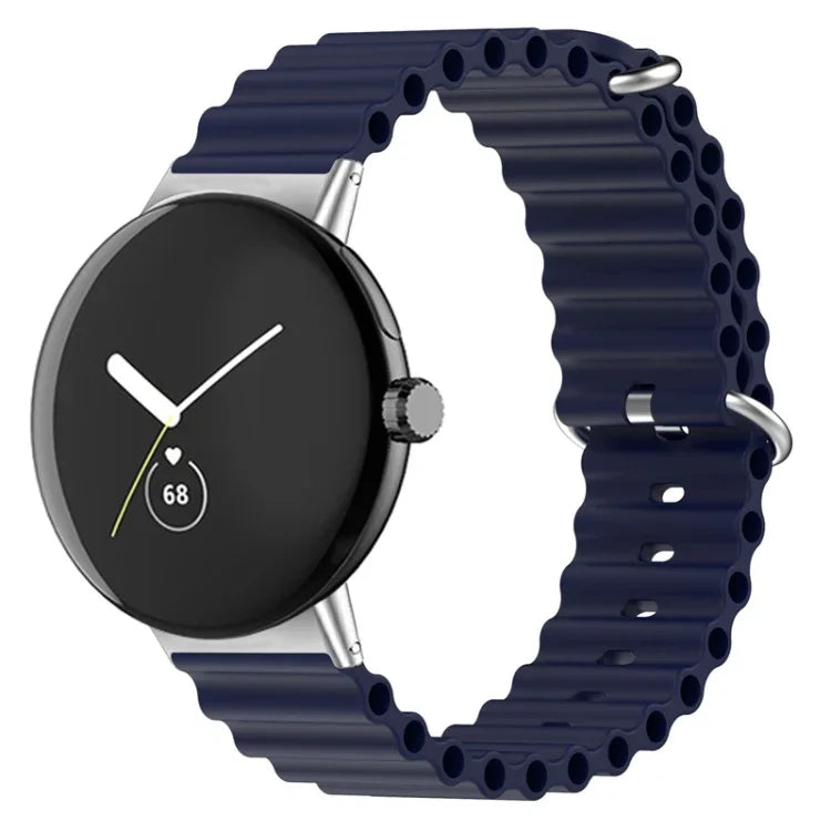 Ocean Silicone Watch Band, For Google Pixel Watch 4 / 3 / 2 / 1 41mm