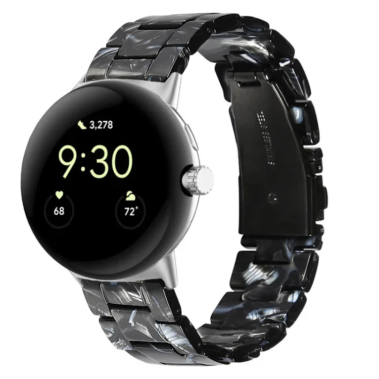 Three-beads Resin Watch Band, For Google Pixel Watch 4 / 3 / 2 / 1 41mm