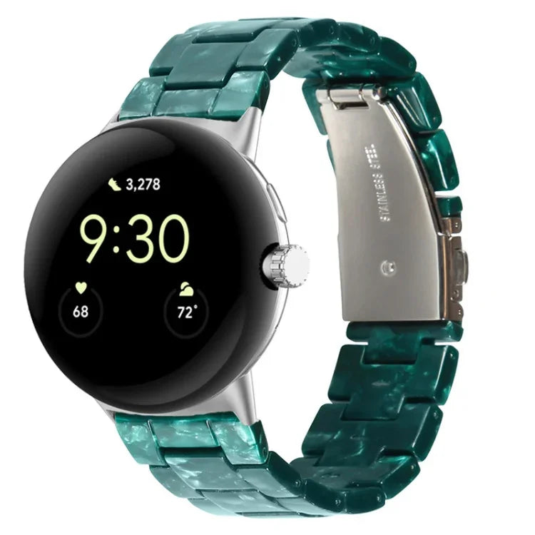Three-beads Resin Watch Band, For Google Pixel Watch 4 / 3 / 2 / 1 41mm