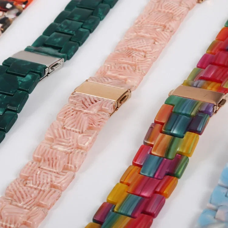 Three-beads Resin Watch Band, For Google Pixel Watch 4 / 3 / 2 / 1 41mm