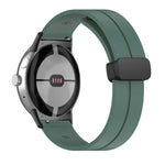Solid-color Folding Buckle Silicone Watch Band, For Google Pixel Watch 4 / 3 / 2 / 1 41mm