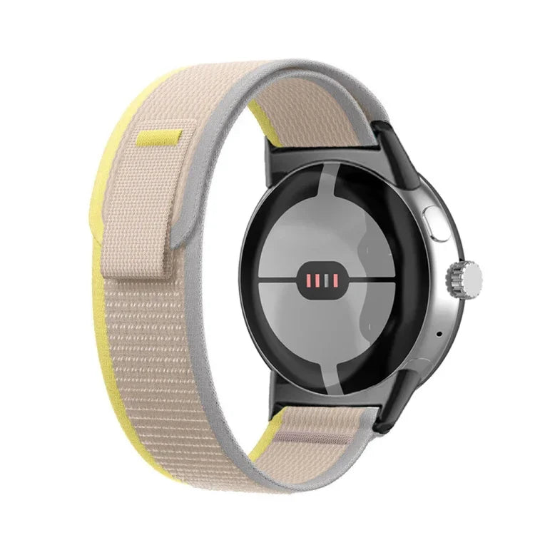 Loop Black Connector Nylon Watch Band, For Google Pixel Watch 4 / 3 / 2 / 1 41mm