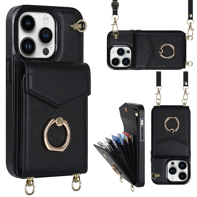 Ring Holder RFID Card Slot Phone Case with Long Lanyard, For iPhone 14, For iPhone 14 Plus, For iPhone 14 Pro, For iPhone 14 Pro Max, For Samsung Galaxy S22 5G, For Samsung Galaxy S22+ 5G, For Samsung Galaxy S22 Ultra 5G, For Samsung Galaxy S23 5G     ...