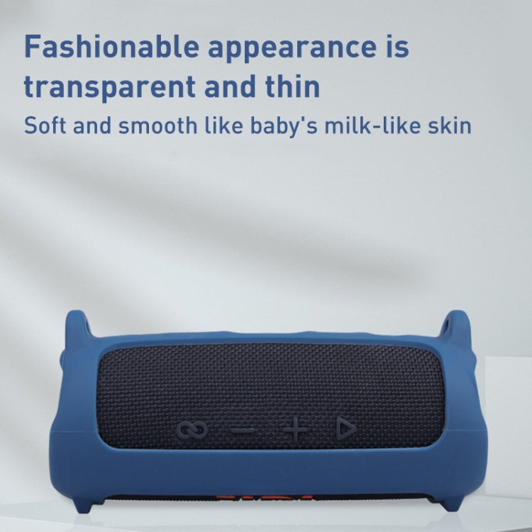 Bluetooth Speaker Portable Silicone Case with Shoulder Strap, Blue, Black, Red