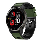 Universal Two Color Silicone Watch Band, 20mm, 22mm