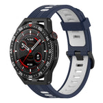 22mm Two-color Stripe Silicone Watch Band, For Huawei Watch GT 3 SE