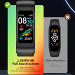 K60 1.08 inch Steel Band Earphone Detachable Life Waterproof Smart Watch Support Bluetooth Call, Steel Band (Black)