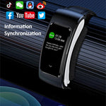 K60 1.08 inch Steel Band Earphone Detachable Life Waterproof Smart Watch Support Bluetooth Call, Steel Band (Black)