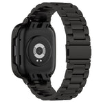 2 in 1 Three-bead Metal Watch Band with Watch Frame, For Xiaomi Redmi Watch 3 / Mi Watch Lite 3