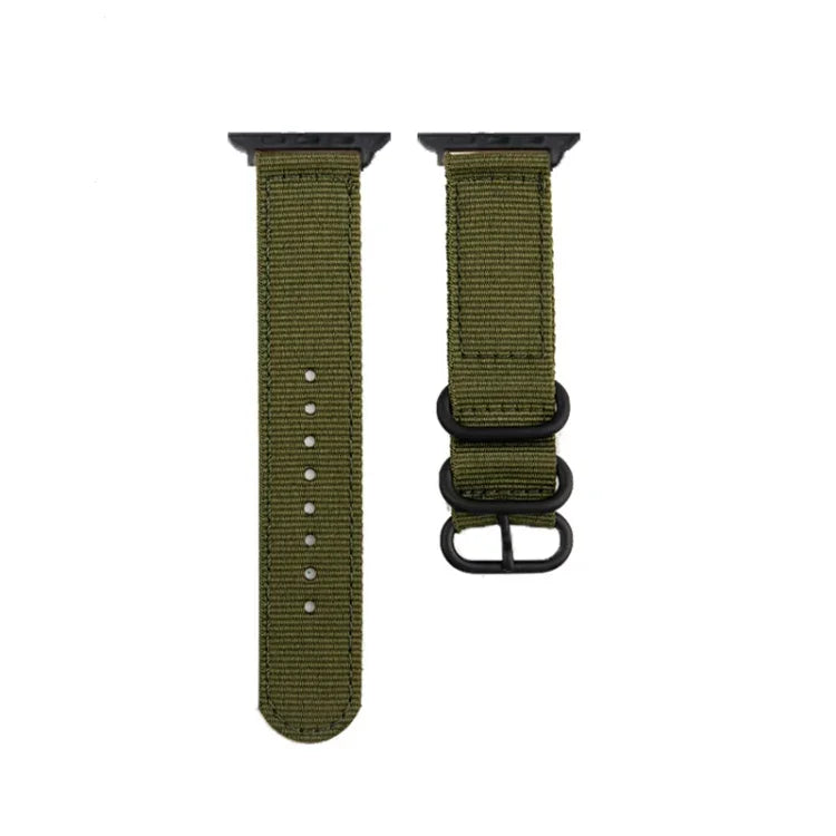 Black Buckle Canvas Watch Band, For Apple Watch Series 8&7 41mm, For Apple Watch Series 8&7 45mm