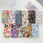 Water Sticker Flower Pattern PC Phone Case, For iPhone 14 Pro Max, For iPhone 14 Pro, For iPhone 14, For iPhone 14 Plus