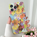Water Sticker Flower Pattern PC Phone Case, For iPhone 12 Pro Max, For iPhone 12 Pro, For iPhone 12, For iPhone 12 mini