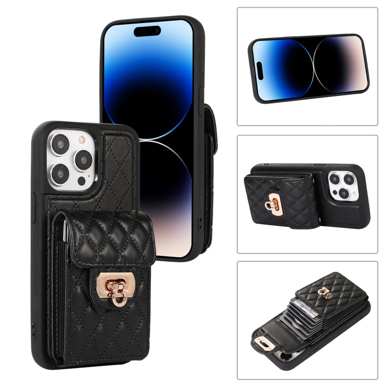 Card Slot Leather Phone Case with Short Lanyard, For iPhone 14 Pro Max, For iPhone 14 Pro, For iPhone 14, For iPhone 14 Plus, For iPhone 13 Pro Max, For iPhone 13 Pro, For iPhone 13, For iPhone 12 Pro Max, For iPhone 12 / 12 Pro