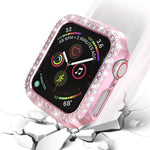 Double Row Diamonds PC Protective Case, For Apple Watch Series 6 / 5 / 4 / SE 2025 / 2023 / 2022 44mm, For Apple Watch Series 3 & 2 & 1 38mm
