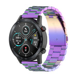 22mm Three Bead Stainless Steel Metal Watch Band, For Honor Watch GS 3i