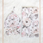Newborn Baby Three-piece Swaddling Scarf  Cap Headband