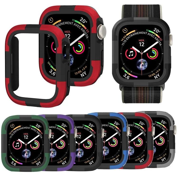 Armor Frame Watch Case, For Apple Watch Series 9 / 8 / 7 41mm, For Apple Watch Series SE 2&6&SE&5&4 44mm, For Apple Watch Series 9 / 8 / 7 45mm, For Apple Watch Ultra 3 / 2 / 1 49mm, For Apple Watch Series SE 2&6&SE&5&4 40mm